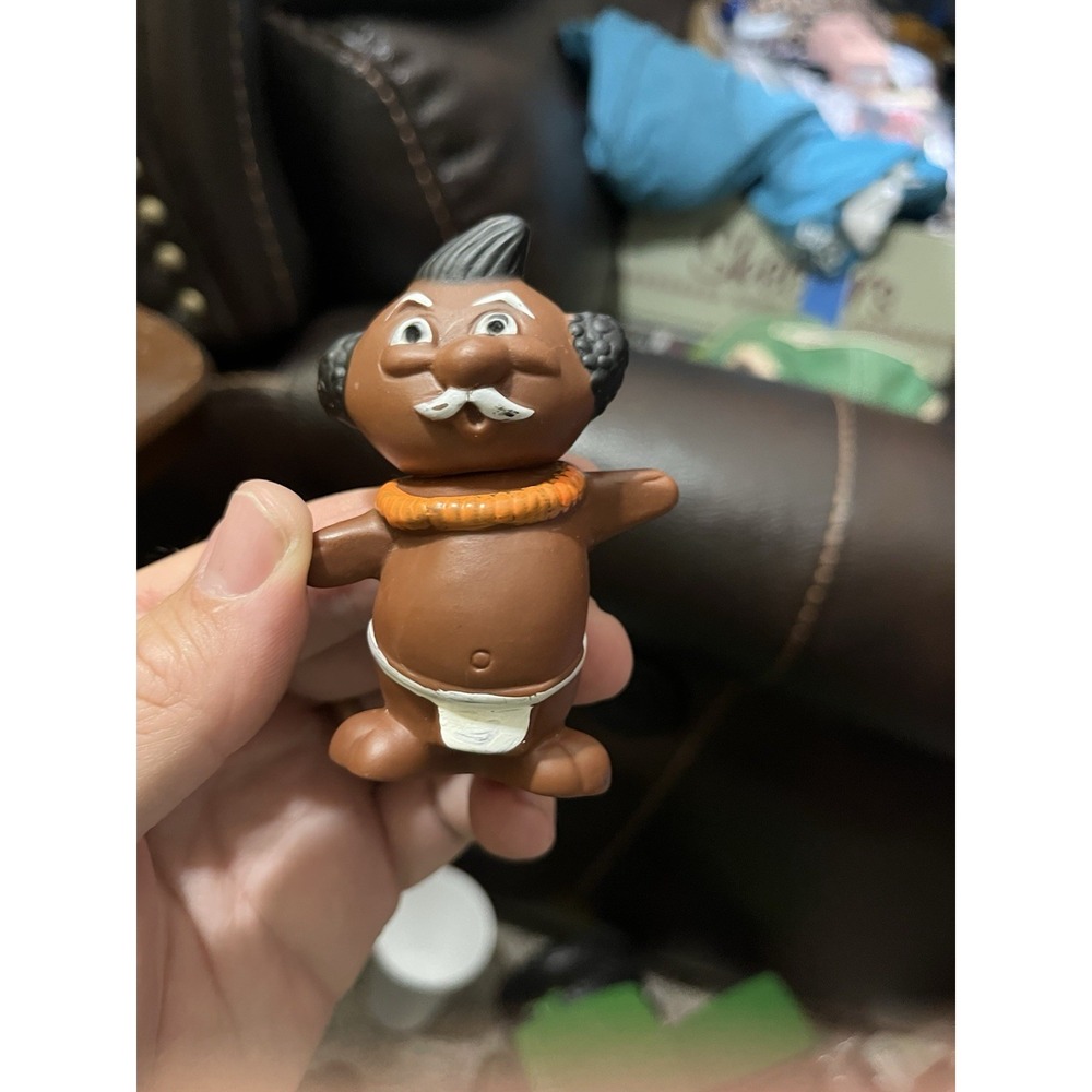 Vintage Trader Vic's Menehune Tiki Man Vinyl Swizzle Stir Stick Novelty Topper